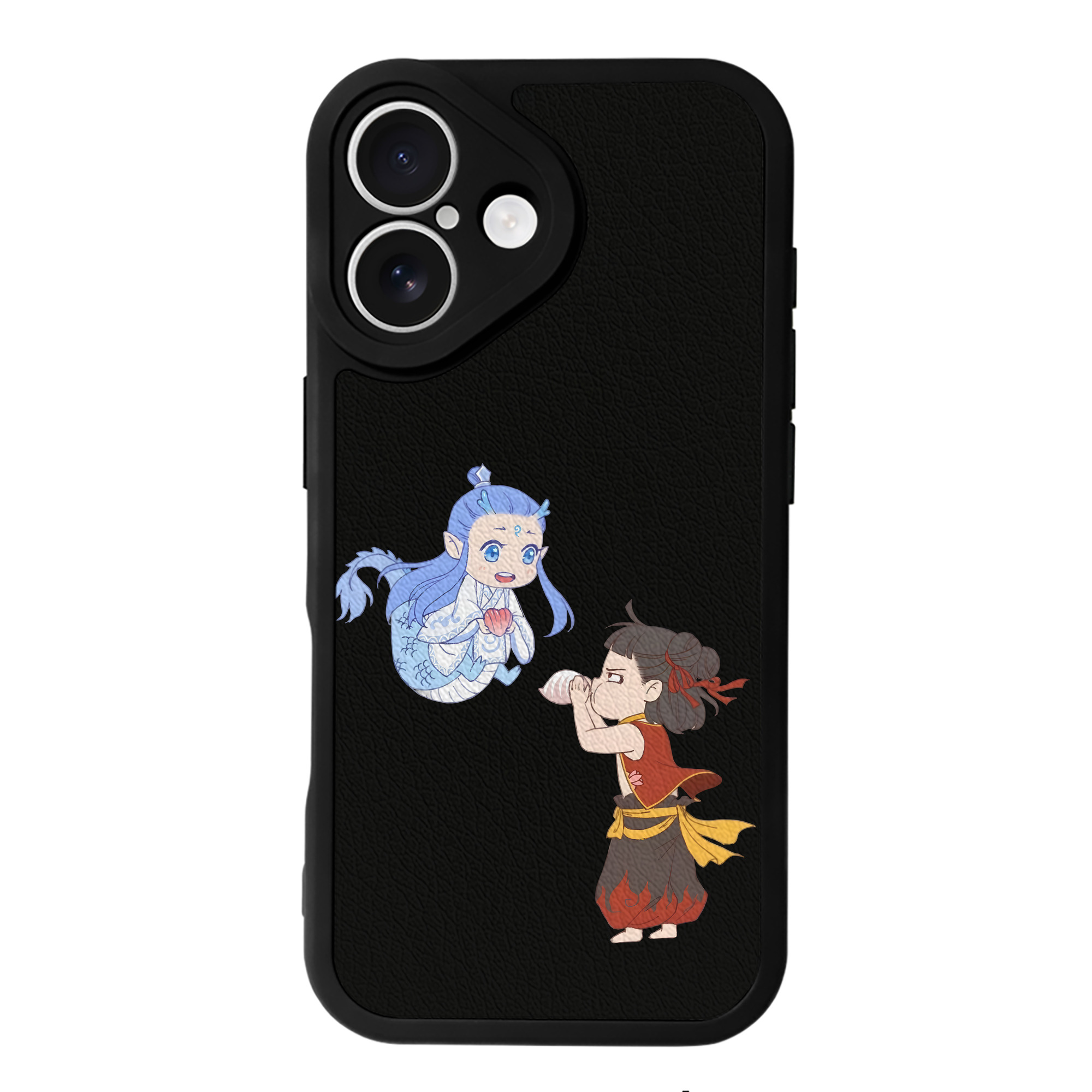 （画像用） Ne Zha 2 ナタ 魔童の大暴れ 【iPhone 16シリーズ対応】シリコンスマホケース（レザー調） 材質：シリコン